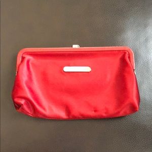 Red Michael Kors clutch purse